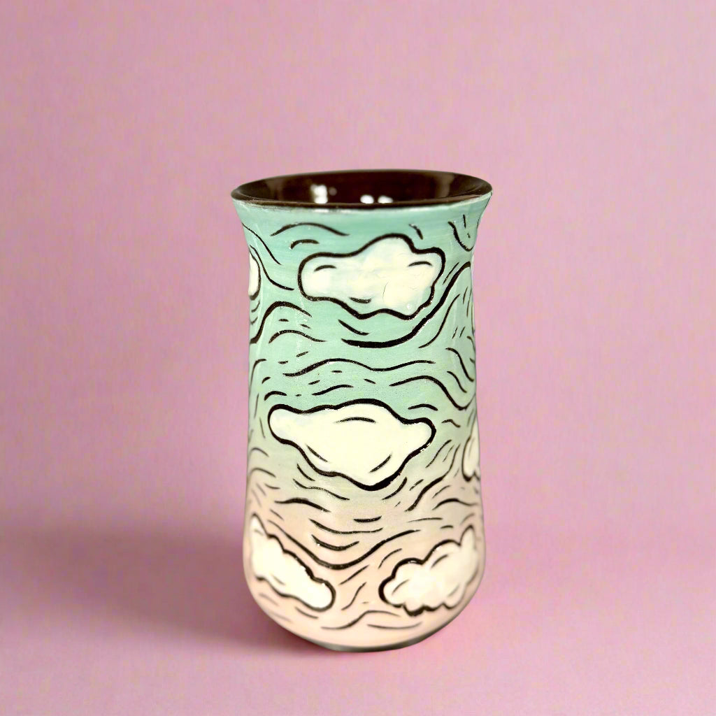 Happy Cartoon Cloud Vase
