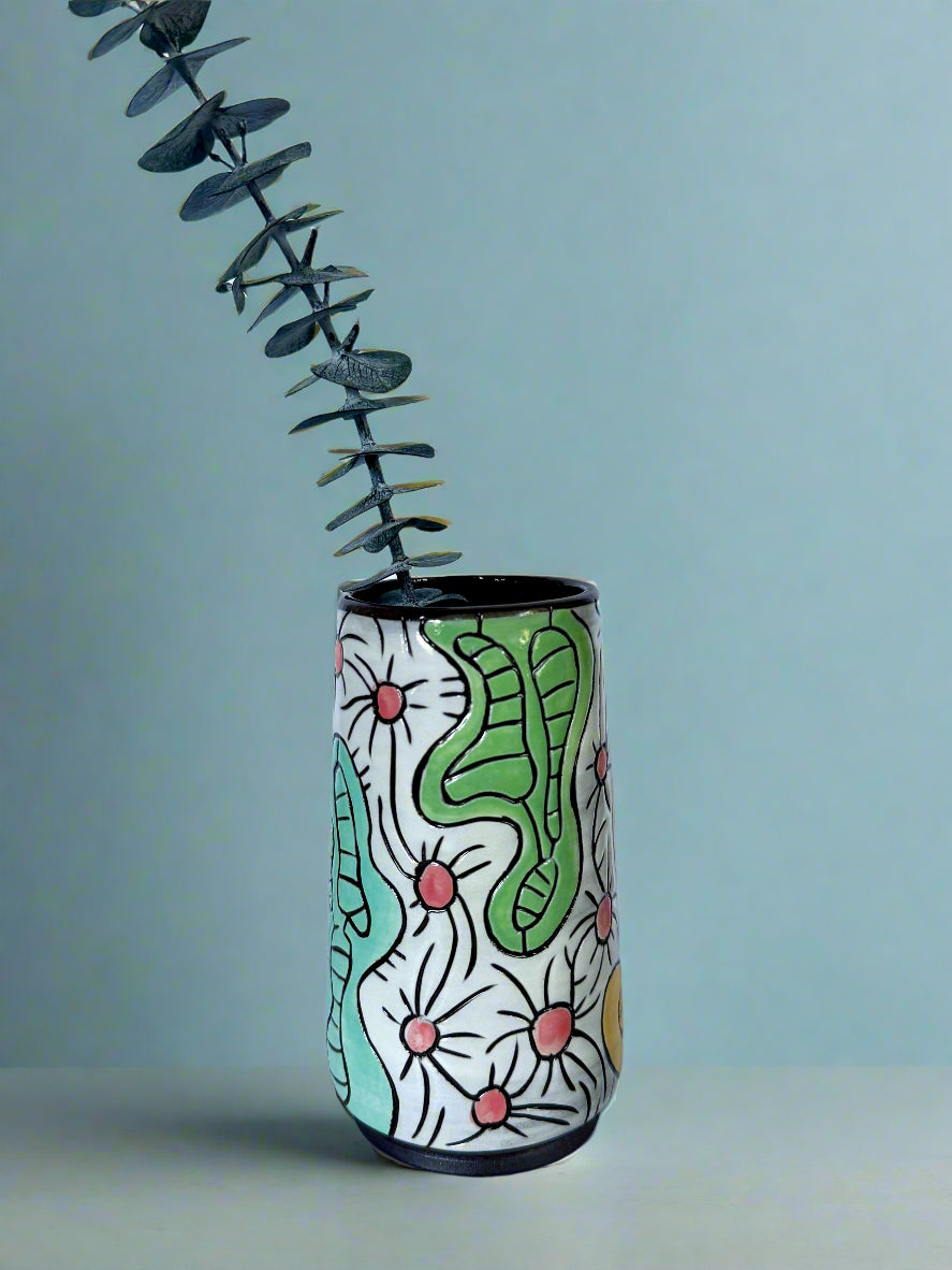 Midcentury Space Urchin Vase