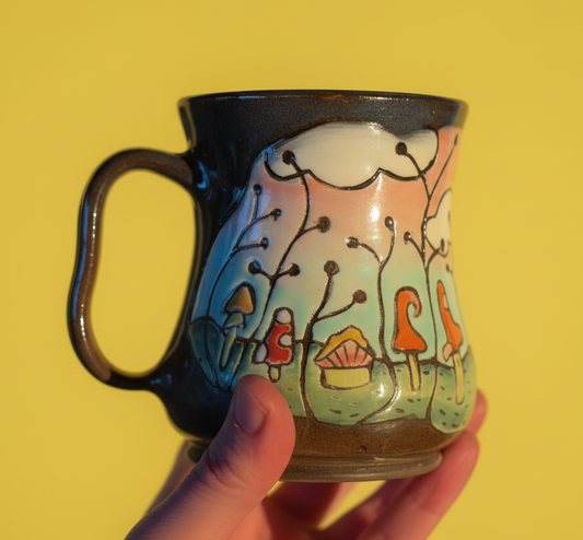 3 Custom Mushroom & Sheep Mugs - Preorder