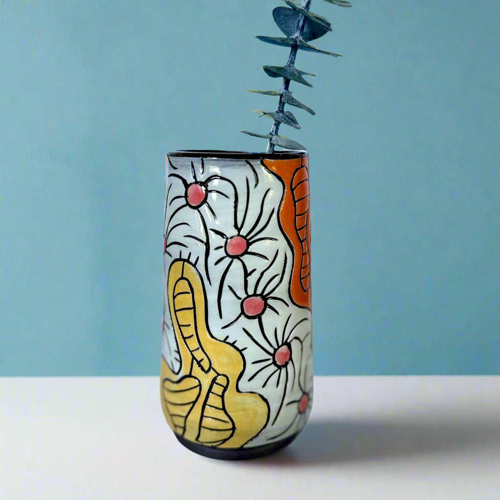 Midcentury Space Urchin Vase