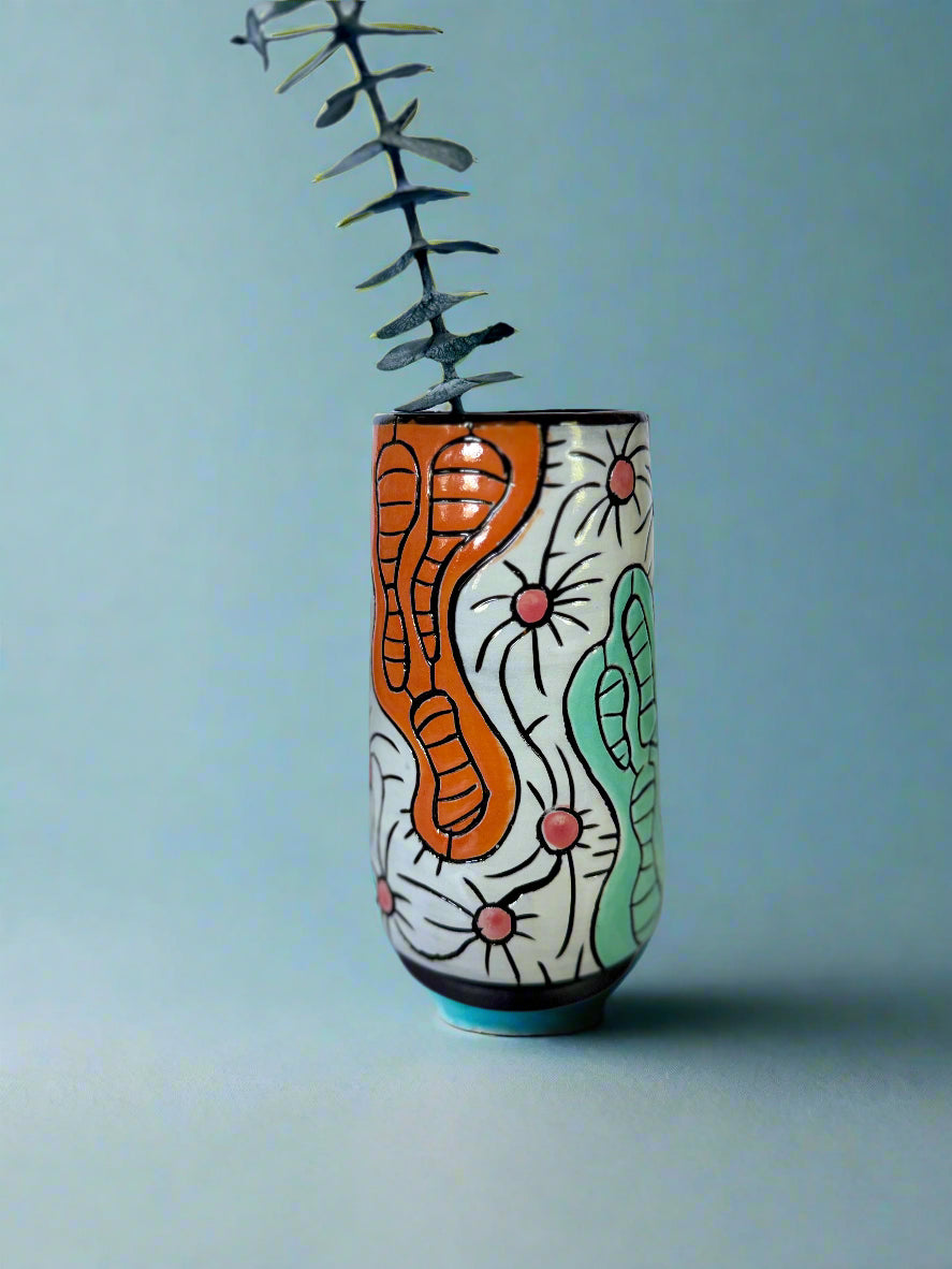 Midcentury Space Urchin Vase