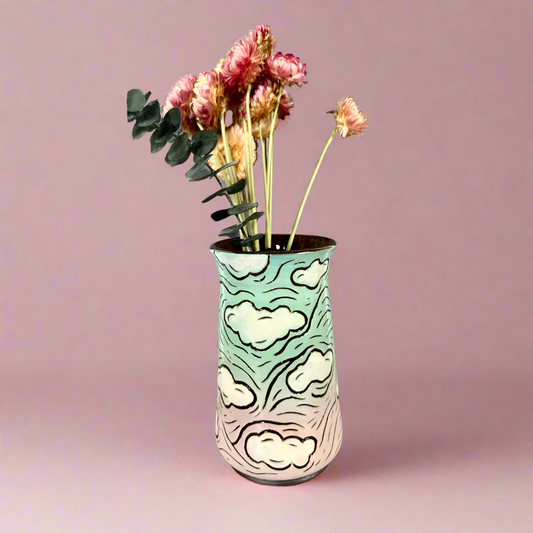 Happy Cartoon Cloud Vase